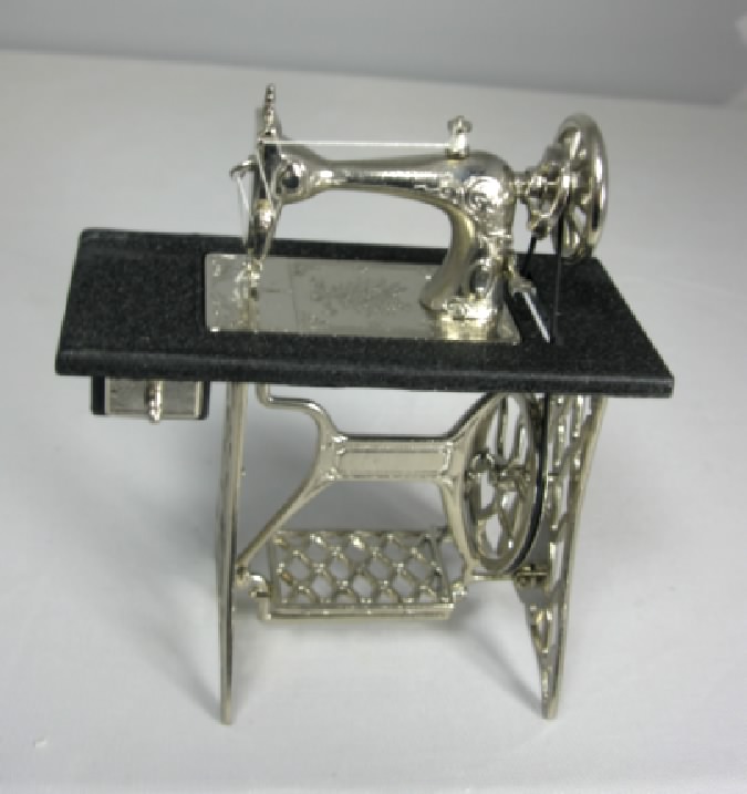 Old Fashioned Metal Sewing Machine